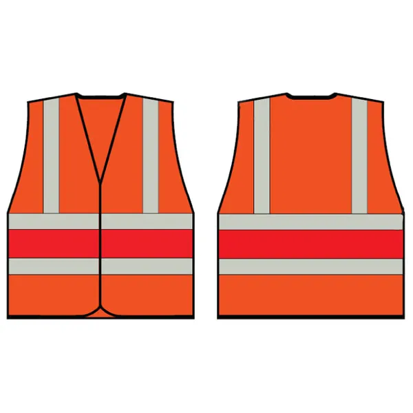 Beeswift Orange Wceng Vest With Red Band